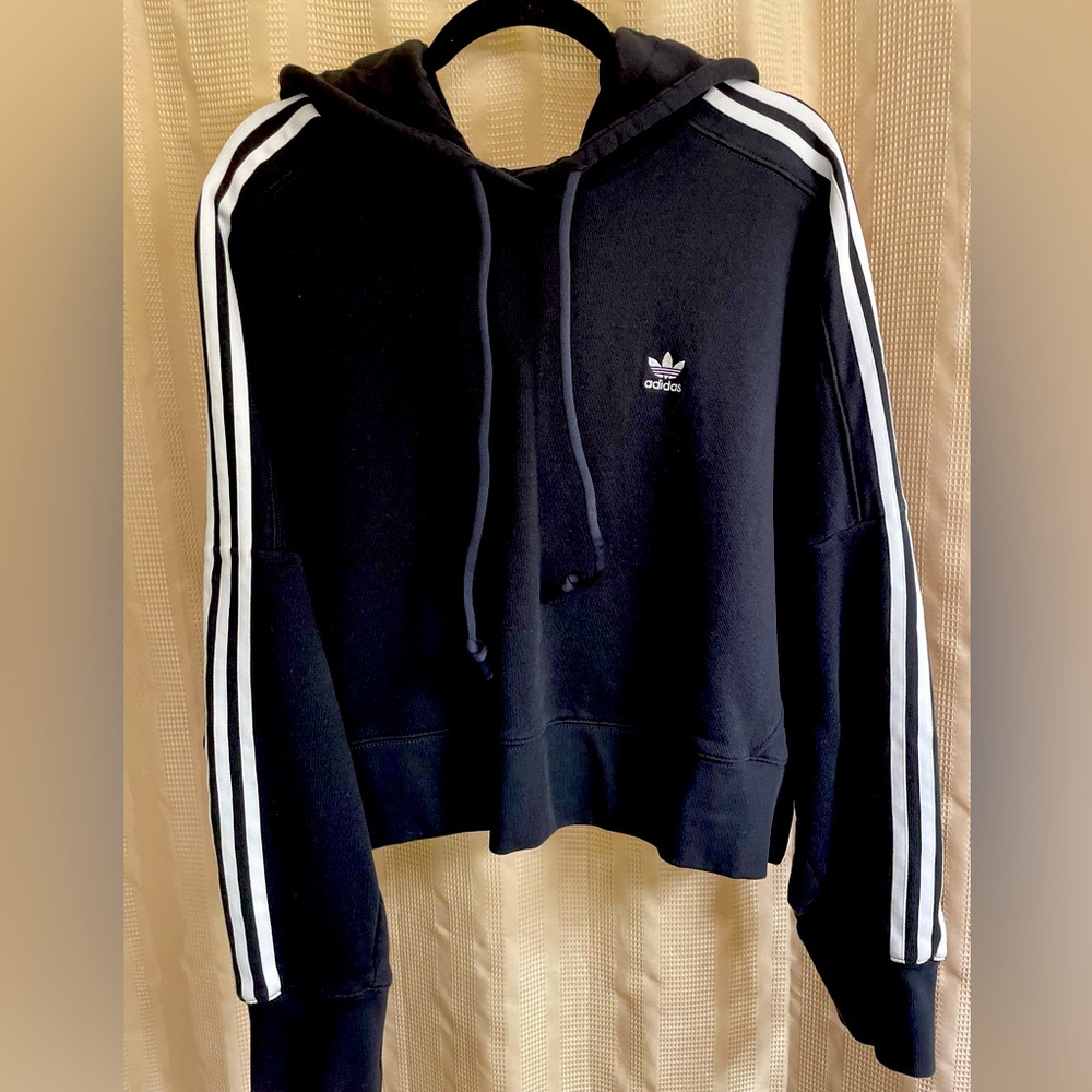 Adidas black crop hoodie 3XL NWOT